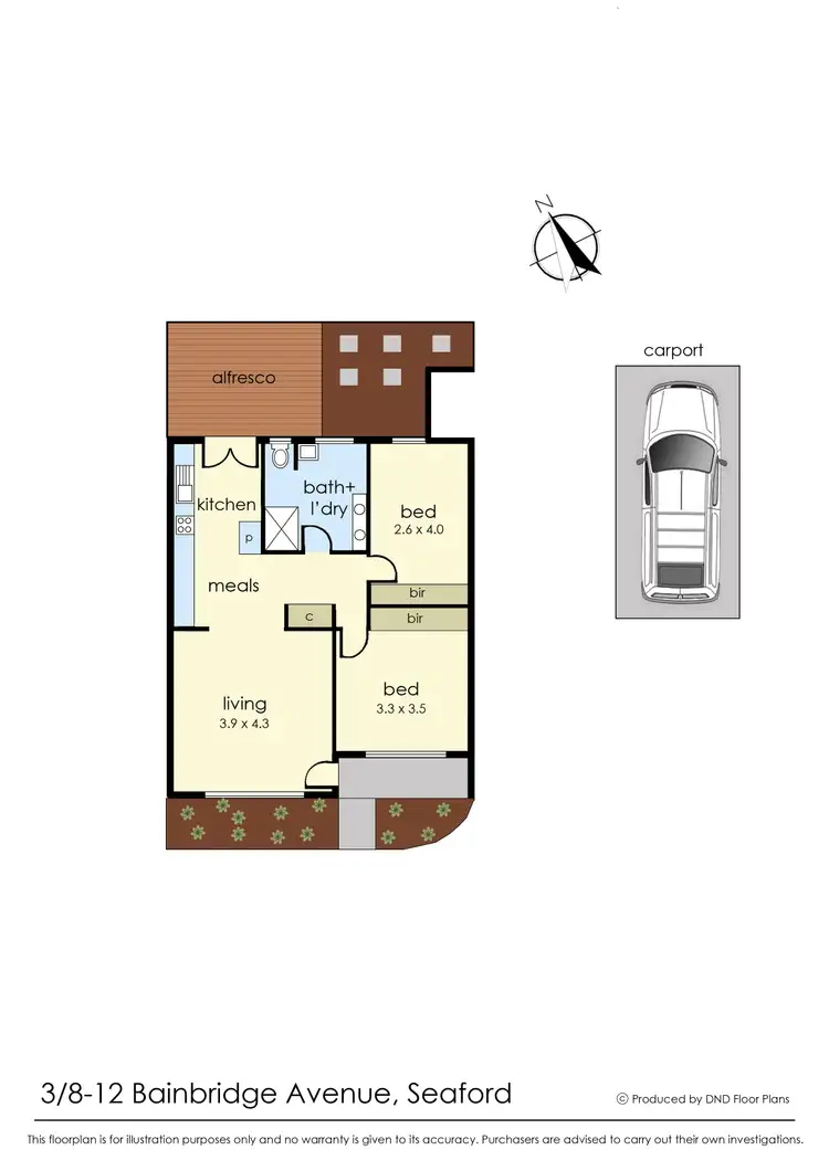 Floorplan of Homely unit listing, 3/8-12 Bainbridge Avenue, Seaford VIC 3198