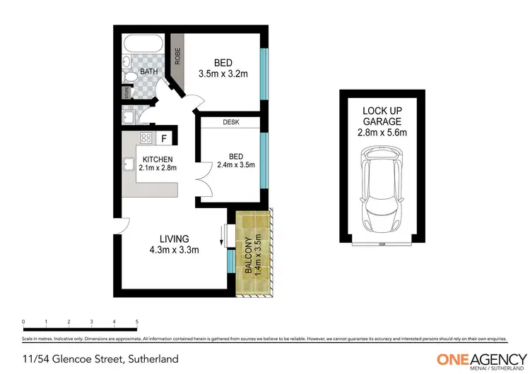 Floorplan of Homely apartment listing, 11/54 Glencoe Street, Sutherland NSW 2232
