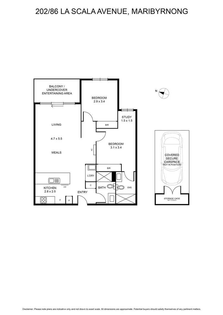 Floorplan of Homely apartment listing, 202/86 La Scala Avenue, Maribyrnong VIC 3032