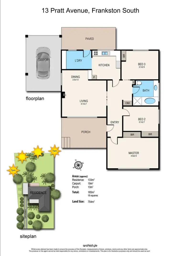 Floorplan of Homely house listing, 13 Pratt Avenue, Frankston South VIC 3199
