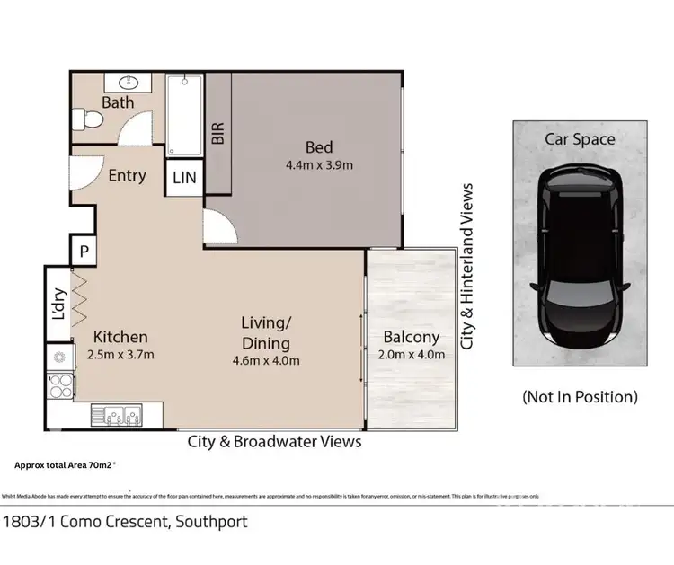 Floorplan of Homely unit listing, 1803/1 Como Crescent, Southport QLD 4215