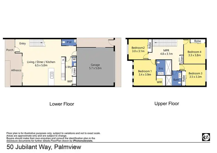 Floorplan of Homely terrace listing, 50 Jubilant Way, Palmview QLD 4553