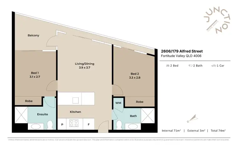 Floorplan of Homely apartment listing, 2606/179 Alfred Street, Fortitude Valley QLD 4006