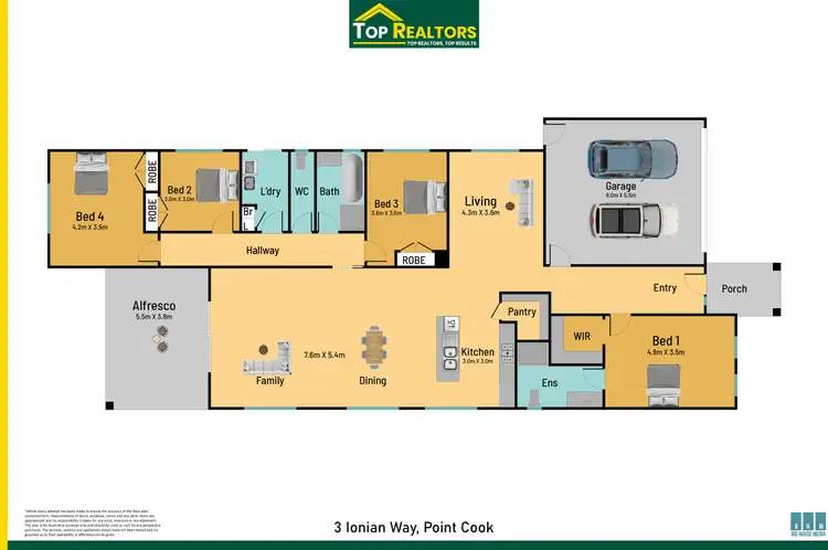 Floorplan of Homely house listing, 3 Ionian Way, Point Cook VIC 3030