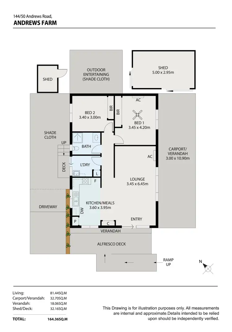 Floorplan of Homely unit listing, 144/50 Andrews Rd, Penfield SA 5121