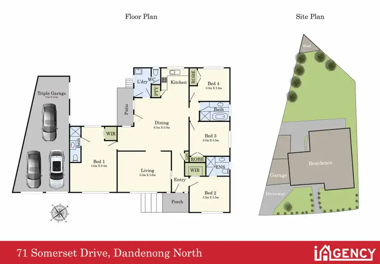 Floorplan of Homely house listing, 71 Somerset Drive, Dandenong North VIC 3175
