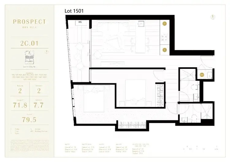 Floorplan of Homely apartment listing, 1401/9-11 Prospect St, Box Hill VIC 3128