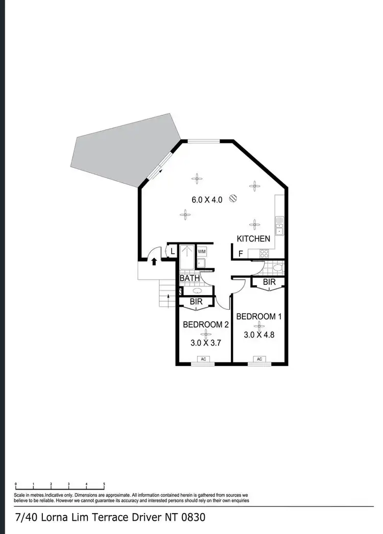 Floorplan of Homely unit listing, 7/40 Lorna Lim Terrace, Driver NT 830