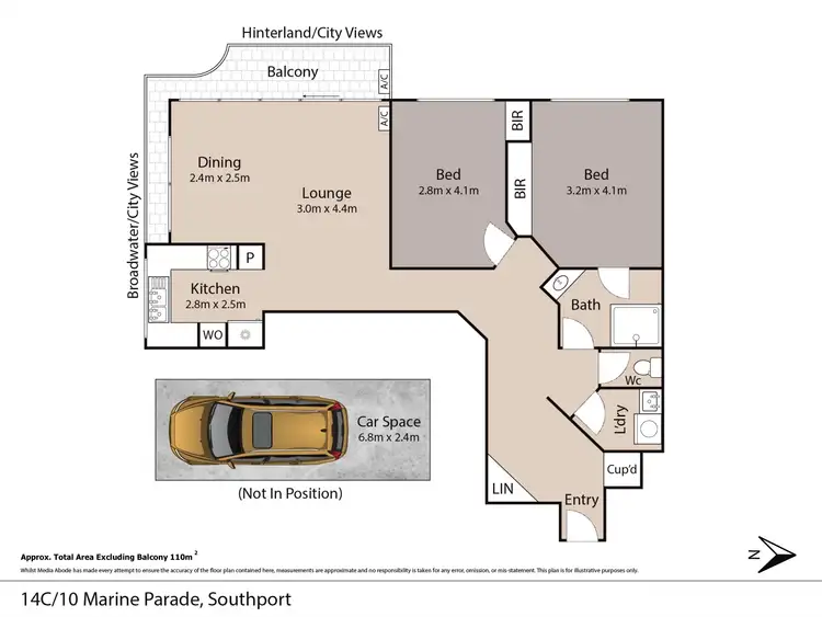Floorplan of Homely unit listing, 14C/10 Marine Parade, Southport QLD 4215