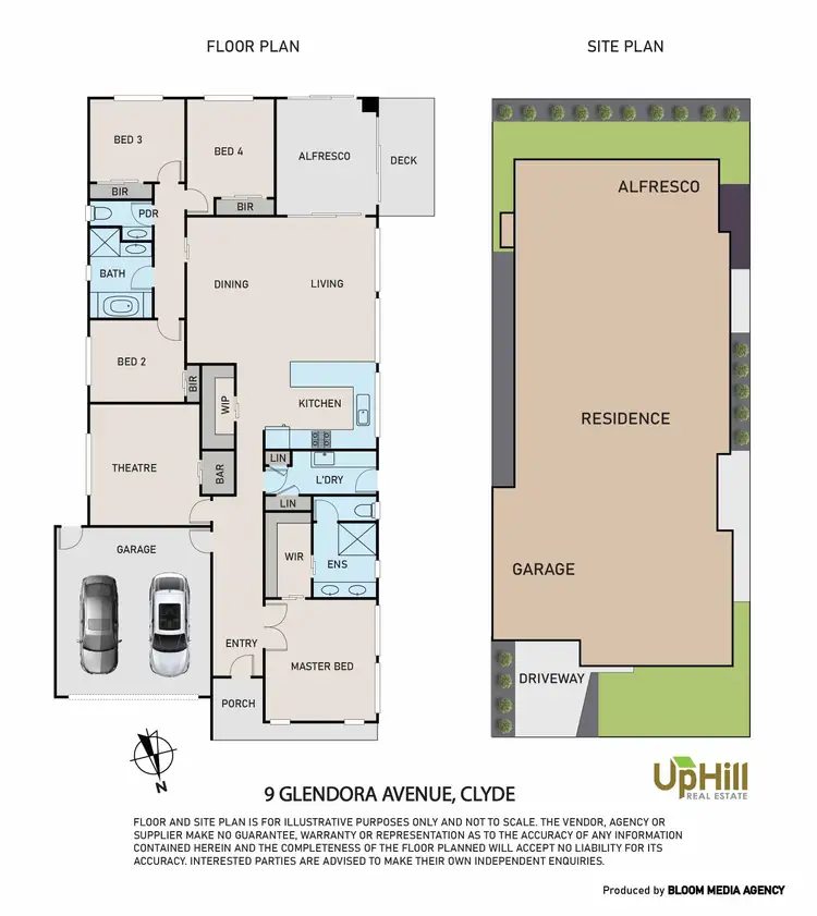 Floorplan of Homely house listing, 9 Glendora Avenue, Clyde VIC 3978