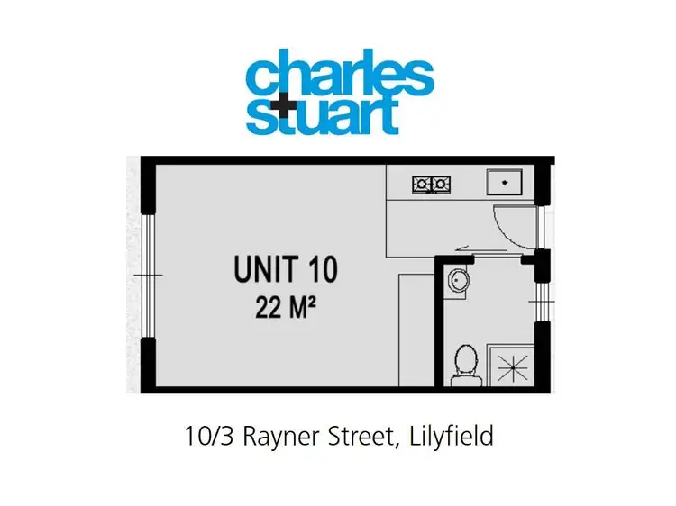 Floorplan of Homely studio listing, 10/3 Rayner Street, Lilyfield NSW 2040