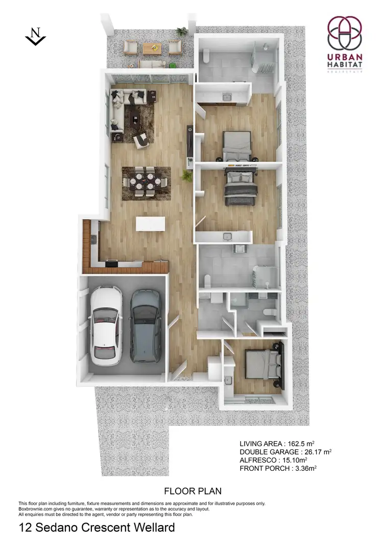 Floorplan of Homely house listing, 12 Sedano Crescent, Wellard WA 6170