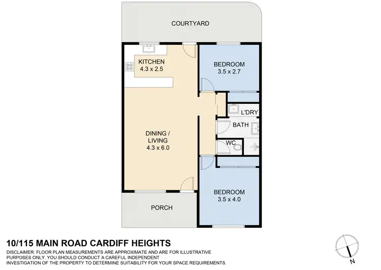 Floorplan of Homely unit listing, 10/115 Main Road, Cardiff Heights NSW 2285
