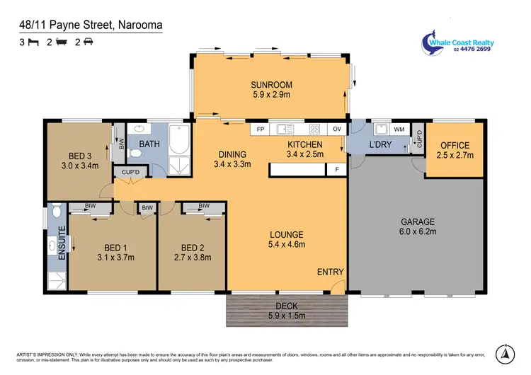 Floorplan of Homely villa listing, 84/11 Payne Street, Narooma NSW 2546