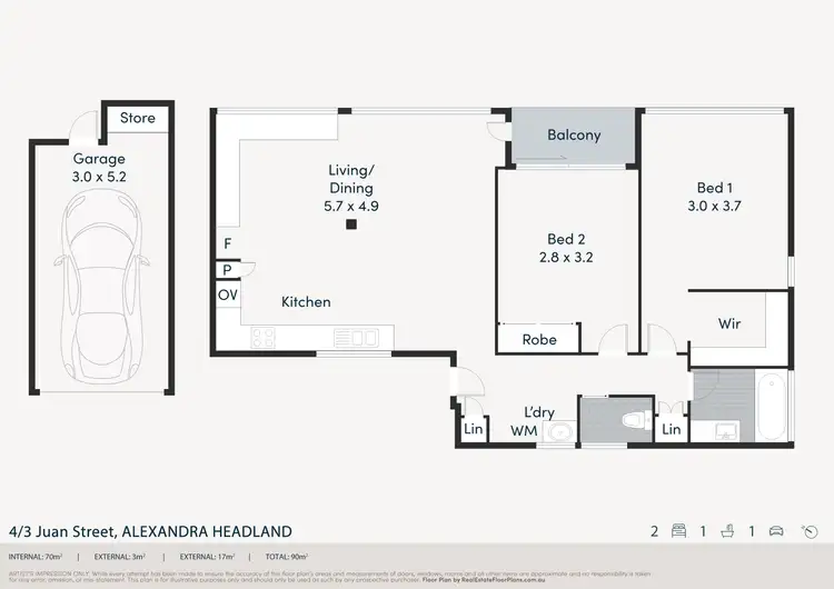 Floorplan of Homely unit listing, 4/3 Juan Street, Alexandra Headland QLD 4572