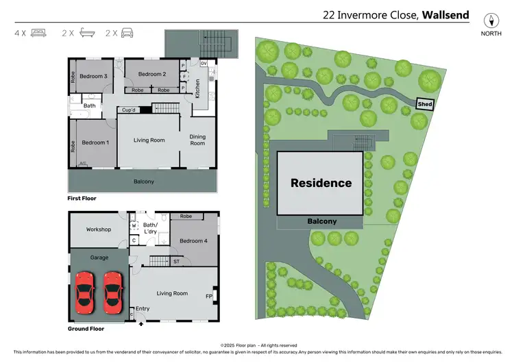 Floorplan of Homely house listing, 22 Invermore Close, Wallsend NSW 2287