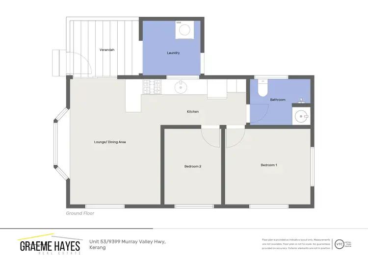 Floorplan of Homely unit listing, unit 53/9399 Murray Valley Highway, Kerang VIC 3579