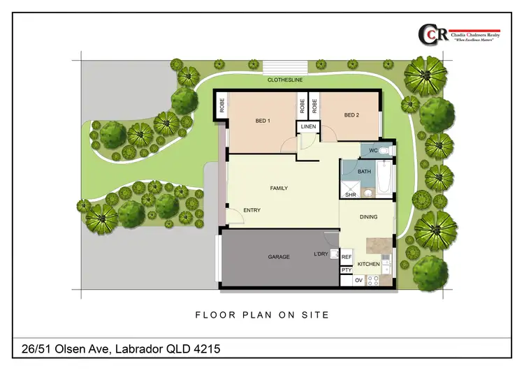 Floorplan of Homely townhouse listing, 26/51 Olsen Avenue, Labrador QLD 4215
