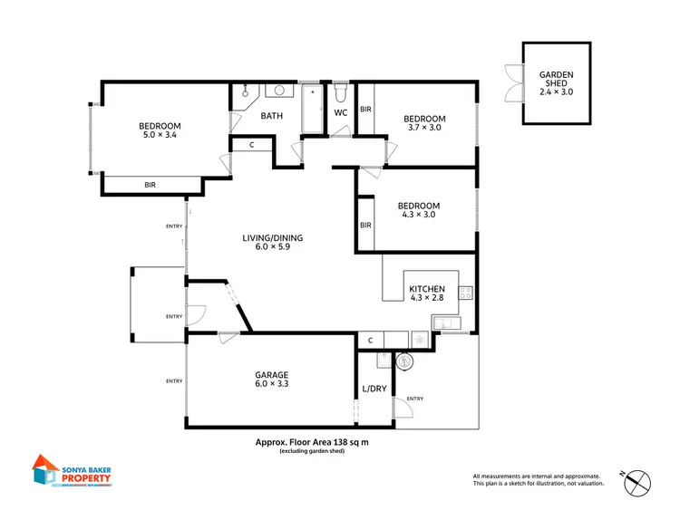 Floorplan of Homely unit listing, 2/1 Moore Court, Wynyard TAS 7325