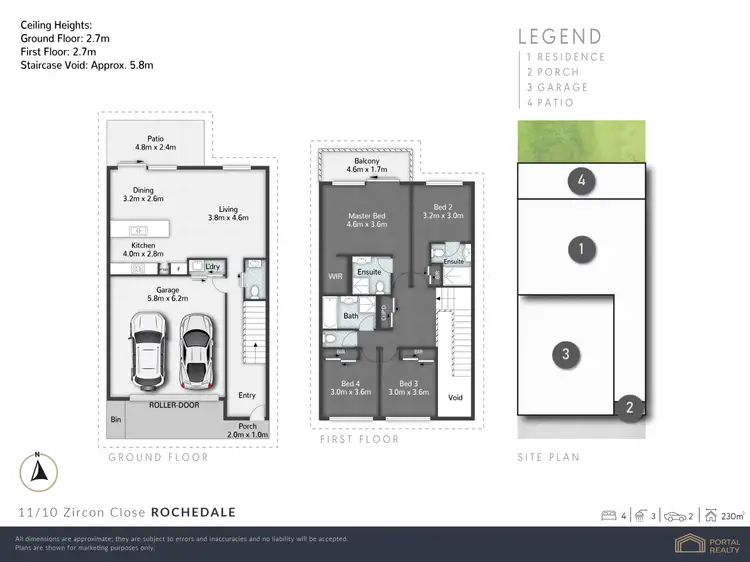 Floorplan of Homely townhouse listing, 11/10 Zircon Close, Rochedale QLD 4123