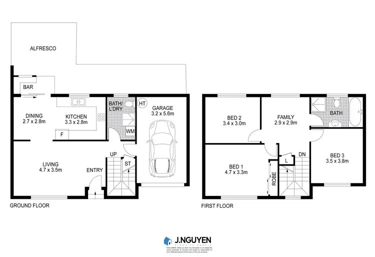 Floorplan of Homely townhouse listing, 3/260 River Avenue, Carramar NSW 2163