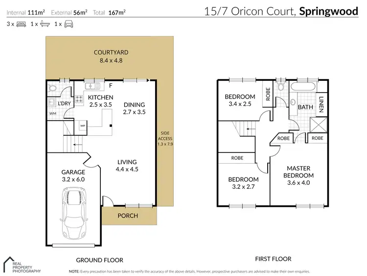 Floorplan of Homely townhouse listing, 15/7 Oricon Court, Springwood QLD 4127