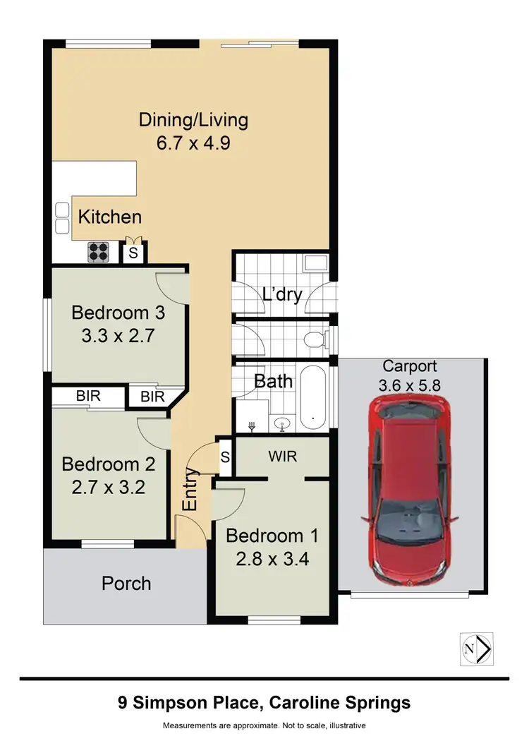 Floorplan of Homely house listing, 9 Simpson Place, Caroline Springs VIC 3023