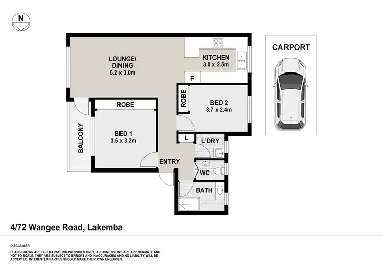 Floorplan of Homely unit listing, 4/72 Wangee Road, Lakemba NSW 2195