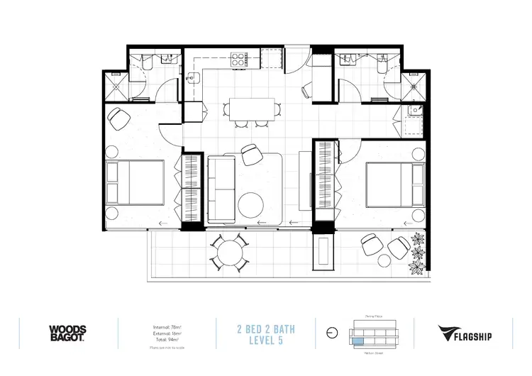 Floorplan of Homely apartment listing, 1707/17 Penny Place, Adelaide SA 5000