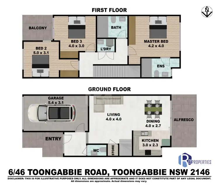 Floorplan of Homely townhouse listing, 6/46 Toongabbie Rd, Toongabbie NSW 2146