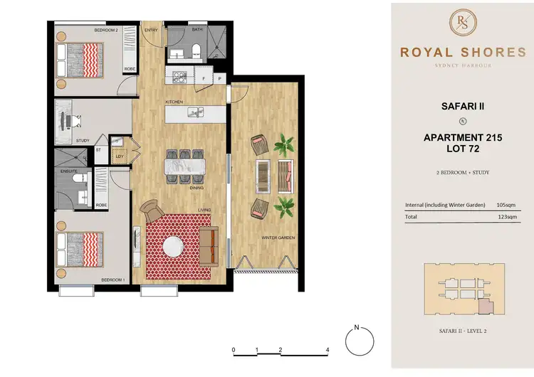 Floorplan of Homely apartment listing, 215/48 Bundarra Street, Ermington NSW 2115