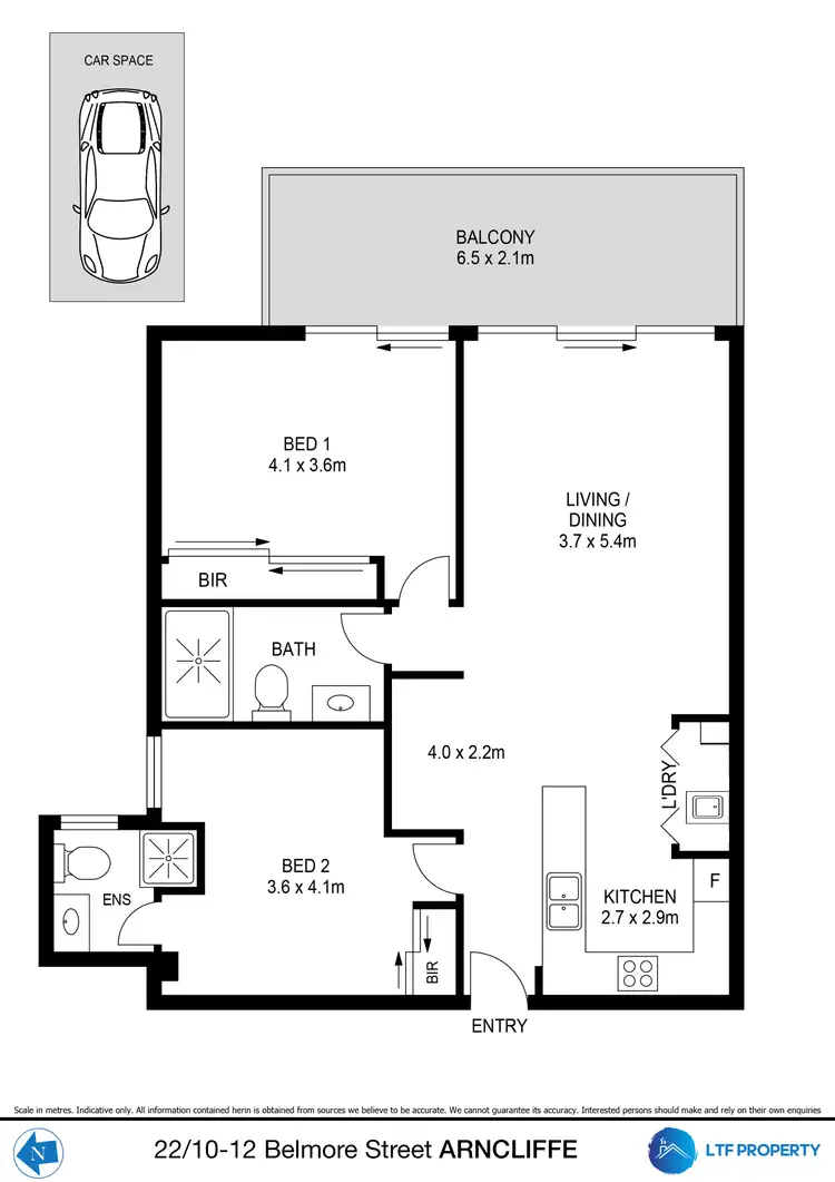 Floorplan of Homely apartment listing, 22/10 Belmore Street, Arncliffe NSW 2205