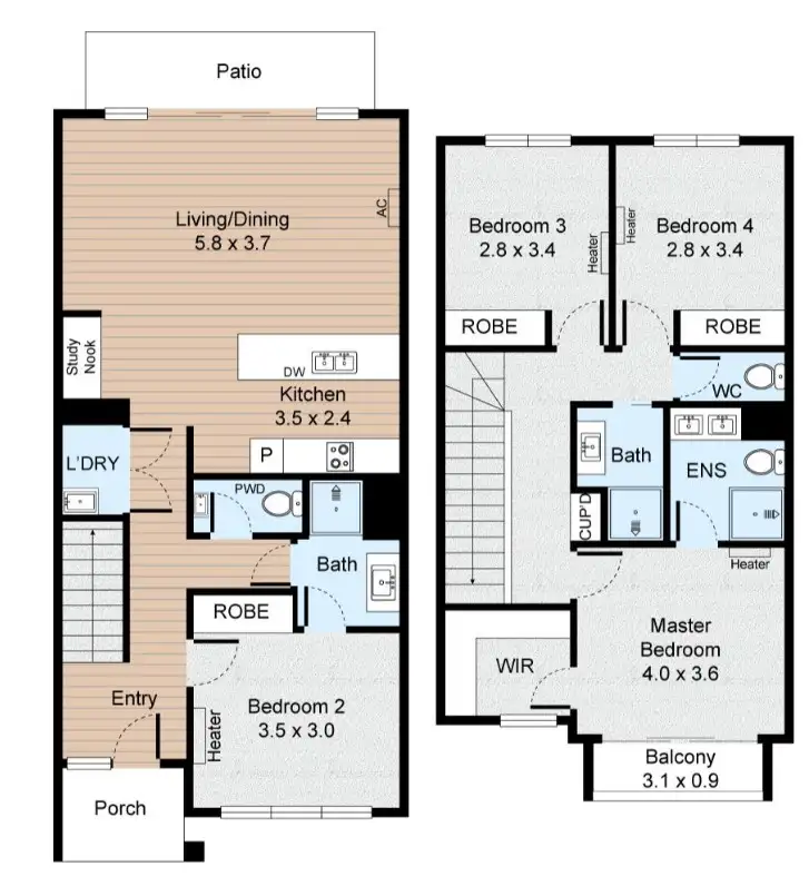 Floorplan of Homely townhouse listing, 11 Deer Walk, Point Cook VIC 3030