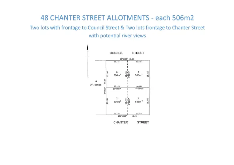 Floorplan of Homely land listing, 48 Chanter Street, Moama NSW 2731