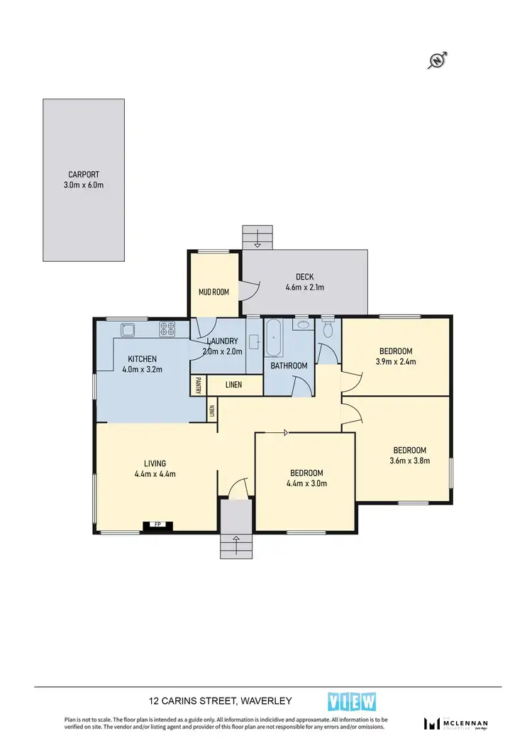 Floorplan of Homely house listing, 12 Carins Street, Waverley TAS 7250