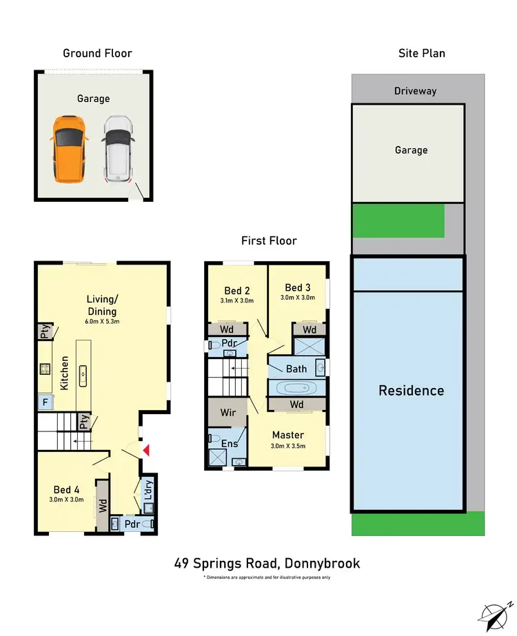 Floorplan of Homely townhouse listing, 49 Springs Road, Donnybrook VIC 3064