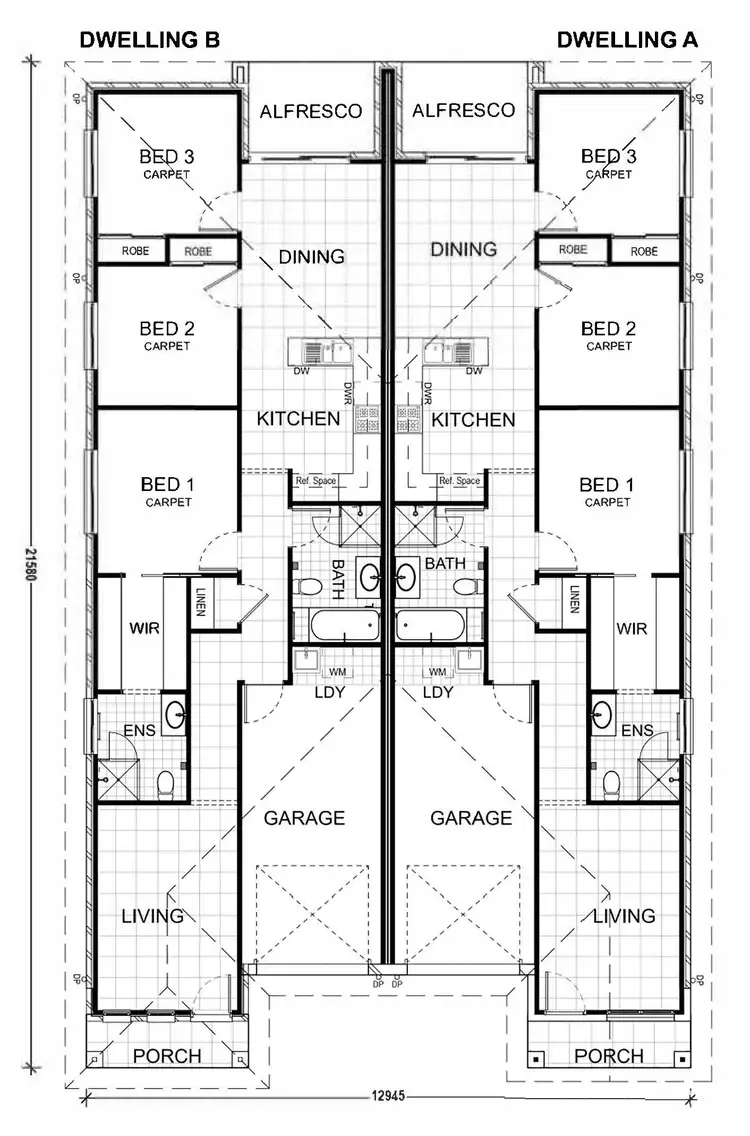 Floorplan of Homely semi-detached listing, 12 Font Hill Drive, Farley NSW 2320