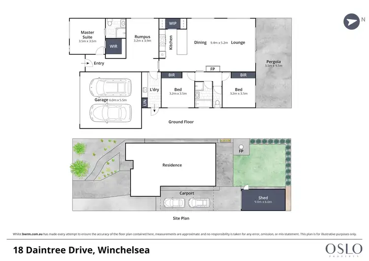 Floorplan of Homely house listing, 18 Daintree Drive, Winchelsea VIC 3241