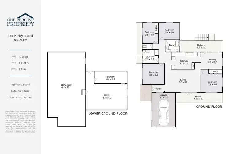 Floorplan of Homely house listing, 125 Kirby Road, Aspley QLD 4034