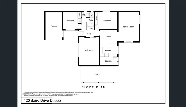 Floorplan of Homely house listing, 120 Baird Drive, Dubbo NSW 2830