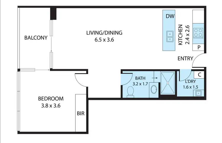 Floorplan of Homely apartment listing, 15/31 Eastlake Parade, Kingston ACT 2604