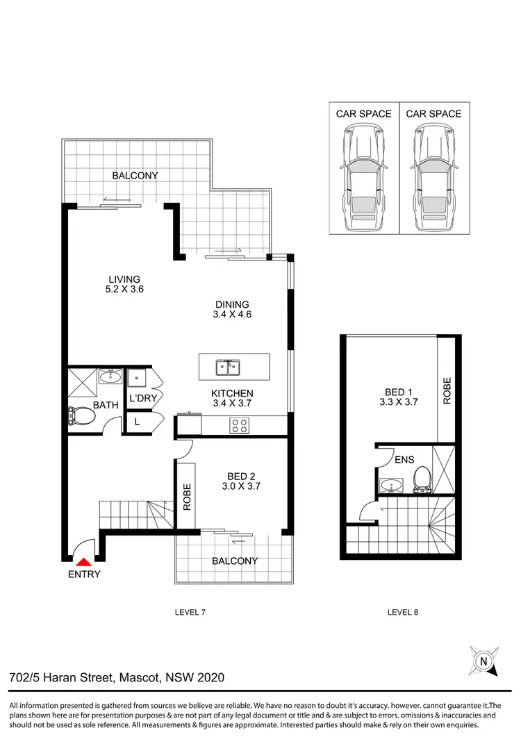 Floorplan of Homely apartment listing, 702/5 Haran Street, Mascot NSW 2020