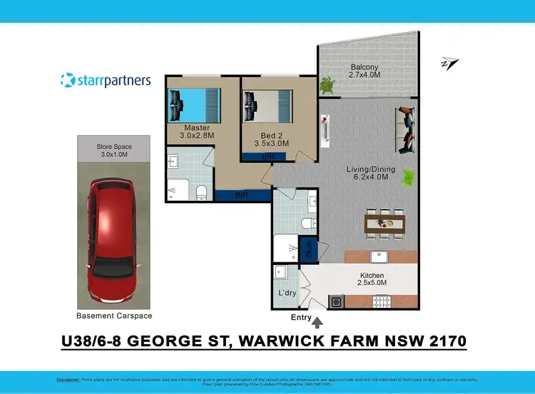 Floorplan of Homely apartment listing, 38/6 George Street, Warwick Farm NSW 2170