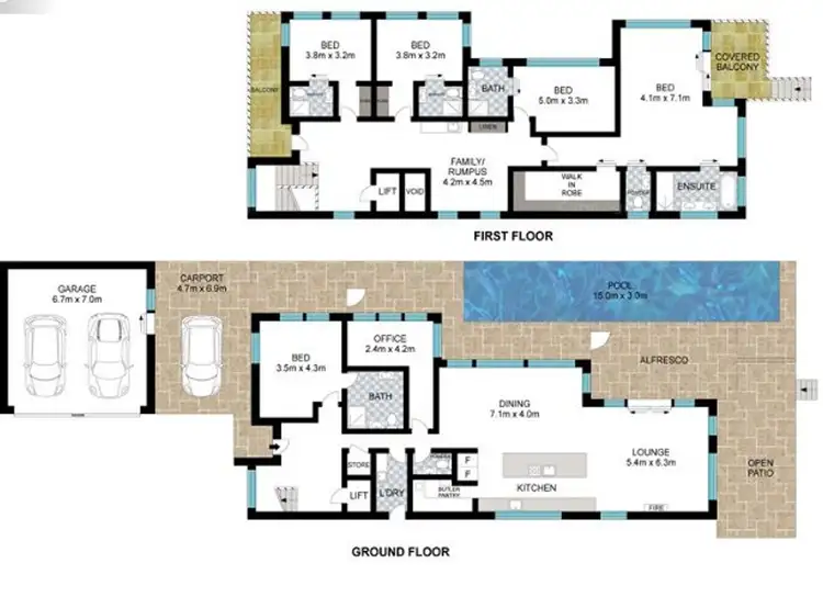Floorplan of Homely house listing, 9/1 Beach Way, Sapphire Beach NSW 2450