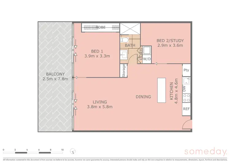 Floorplan of Homely apartment listing, 325/24 Lonsdale Street, Braddon ACT 2612