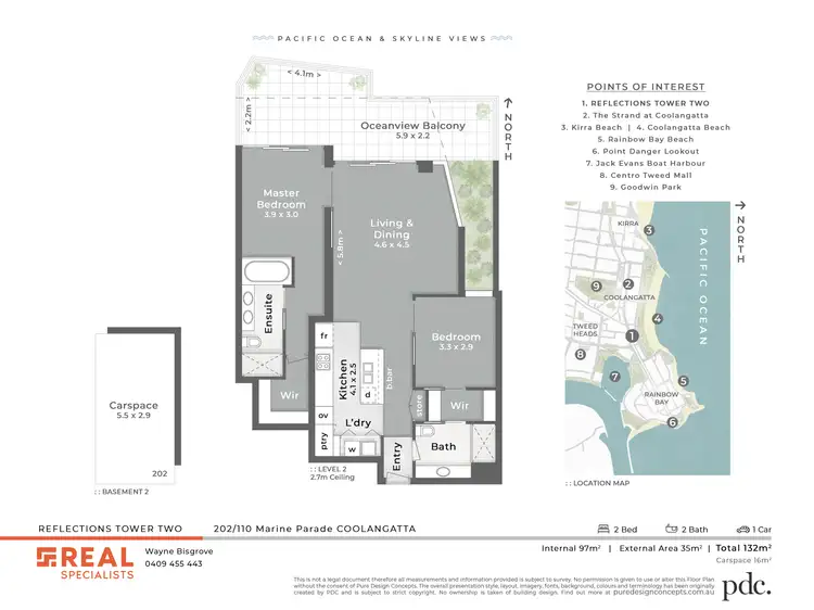 Floorplan of Homely unit listing, 202/110 Marine Parade, Coolangatta QLD 4225