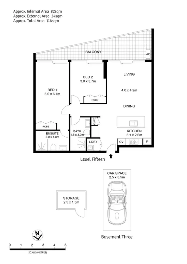 Floorplan of Homely unit listing, 1504/6 Atkinson Street, Liverpool NSW 2170