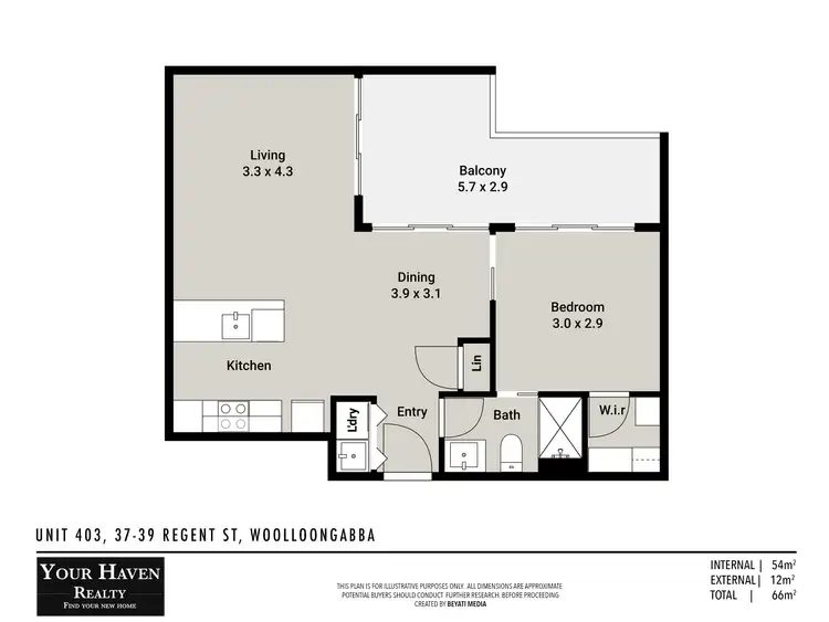 Floorplan of Homely apartment listing, 403/37-39 Regent Street, Woolloongabba QLD 4102