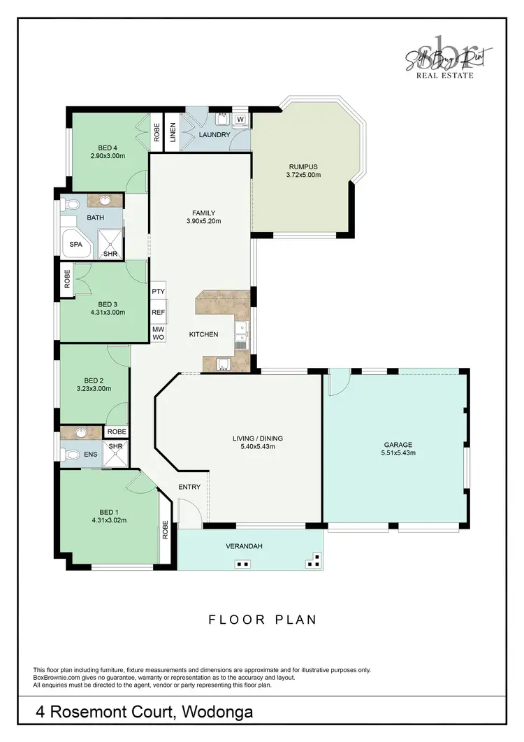Floorplan of Homely house listing, 4 ROSEMONT COURT, Wodonga VIC 3690