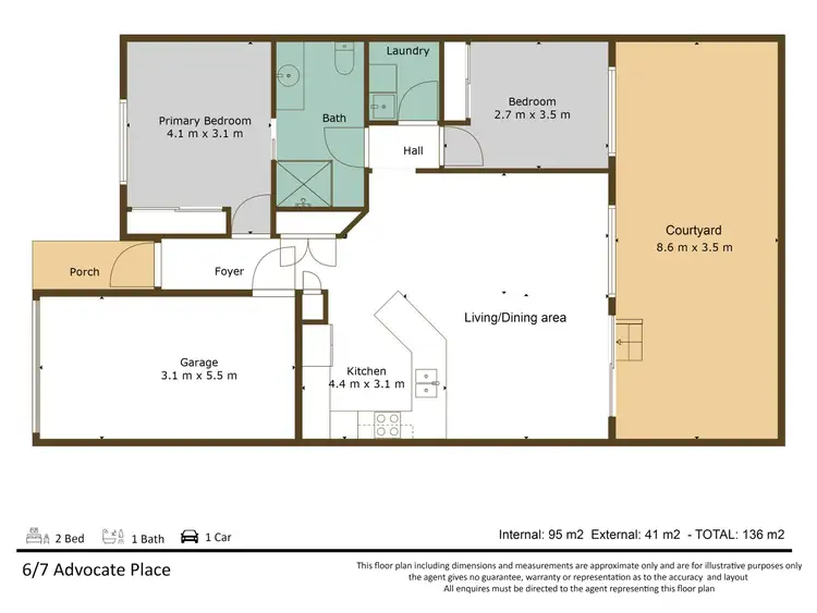 Floorplan of Homely villa listing, 6/7 Advocate Place, Banora Point NSW 2486